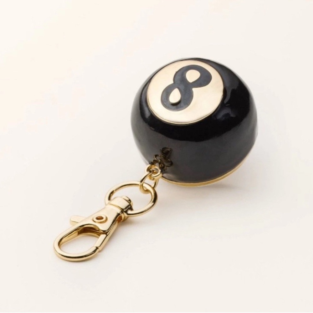Kate Spade x Target Magic Lucky 8 Ball Fries Bag Charm Keychain NWT